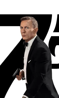 Джеймс Бонд Дэниел Крейг с автографом в рамке Печать «Не время умирать» | 007