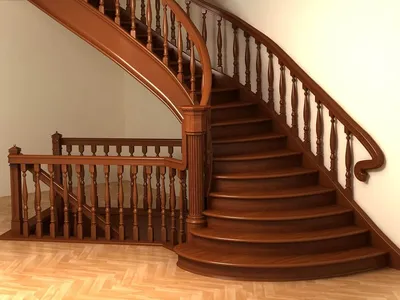 Деревянная лестница в доме, монтаж и установка по месту - не дорого