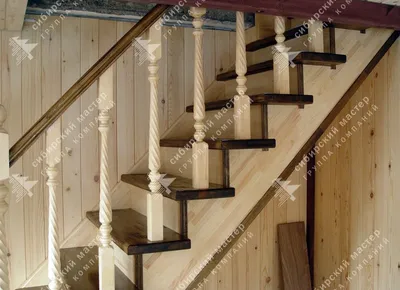 Деревянная лестница второй этаж частном доме