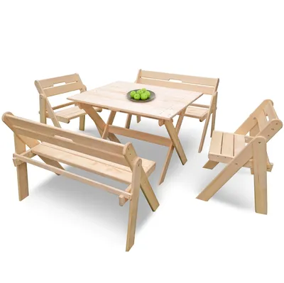 ᐈ Заказать Деревянный стол в беседку в Днепре | Изготовление столов из  дерева на улицу для сада - wood.dp.ua
