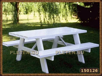 Купить Комплект складной мебели на 6 человек (Стол 100 см, скамейки,  стулья) деревянный, КСС-01 из массива дерева в интернет-магазине  Wooden-World