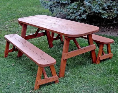 Деревянные столы для дачи купить недорого с доставкой по Нижнему Новгороду  в интернет-магазине НОНТОН