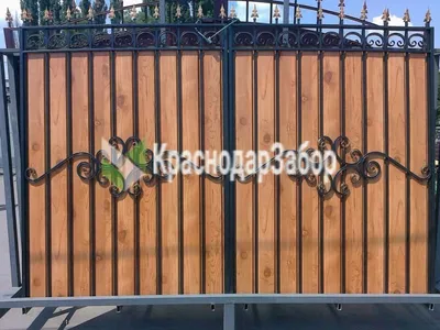 Купить распашные ворота для дачи с калиткой - цены с установкой в Краснодаре