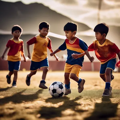 Дети играют в футбол. Ребенок на футбольном поле Стоковое Изображение -  изображение насчитывающей активизма, дети: 172305207