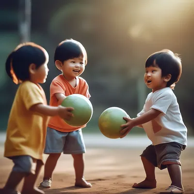 мультфильм дети играют футбольный мяч Иллюстрация вектора - иллюстрации  насчитывающей младше, браслетов: 221900045