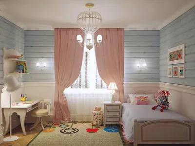 Детская комната в доме из бруса | Смотреть 68 идеи на фото бесплатно