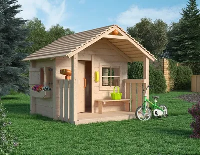 Игровой домик детский деревянный для улицы 1500х1500х1800 мм высота  (ID#1583037423), цена: 14900 ₴, купить на Prom.ua