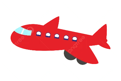 самолет мультфильм PNG , Красный мультяшный самолет, День детей, Детские  игрушки дня PNG рисунок для бесплатной загрузки