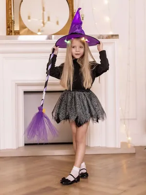 Детский карнавальный костюм Ведьма с метлой Пуговка 2149 к-22 купить в  Минске