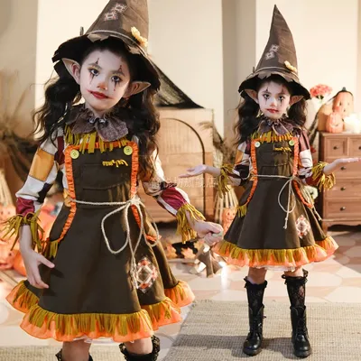 Детские костюмы на Хэллоуин, косплей, волшебная пасторальная одежда, тыква,  аниме, девочка, мульти-костюм | AliExpress