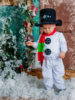 Детский карнавальный костюм Снеговик Снежок Пуговка 1037 к-18 купить в  Минске