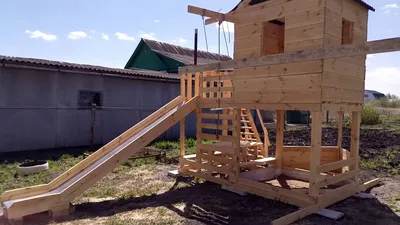 Детский комплекс на даче своими руками | Пикабу