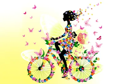 Девушка катается на велосипеде по парку Stock Photo | Adobe Stock