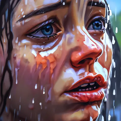 Портрет маленькой девочки, плачущей со слезами на щеках. Девушка 9 лет с  стрижкой каретки расстроена. стоковое фото ©kapinosova 338689748