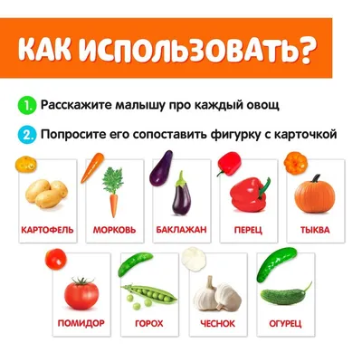 Карточки обучающие \"Овощи, фрукты, ягоды\" - Бук-сток