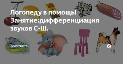 Звуки [С] - [Ш]. Дифференциация звуков. Воспитателям детских садов,  школьным учителям и педагогам - Маам.ру