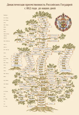 Династия Романовых: генеалогическое древо семьи полностью с годами  правления, схемой и фото | Дом-родословия