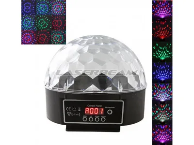 Купить Лампа светодиодная Диско-шар 6Вт 6LED RGB 230В IP20 с пультом ДУ и  Bluetooth Neon-Night 601-257 оптом, цена