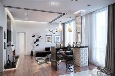 Перепланировка двухкомнатной квартиры ⟶ оформление интерьеров от студии  DESIGN INTERNO