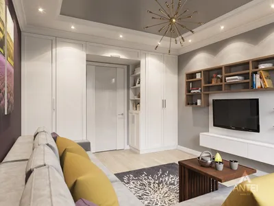 Современный дизайн 2-х комнатной квартиры на 54 кв.м. - YouTube