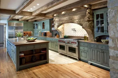 Дизайн кухни в частном доме: 50 лучших фото, стили, цвета, идеи интерьеров  в 2024 году
