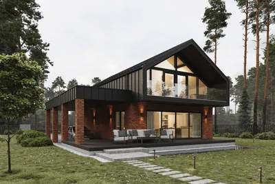 Одноэтажный дом с террасой - Эксклюзивные проекты