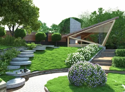 Красивый Дизайн Дворов Частного Дома: 160+ (Фото) Оформления | Ландшафтный  дизайн, Ландшафтный дизайн дворов, Дизайн двора