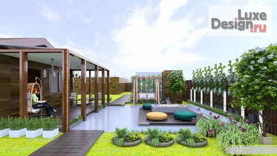 Делаем современный ландшафтный дизайн двора у частного дома 🌷 | Школа  садовода | Дзен