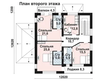 Проект двухэтажного дома 12 на 8 №195 - Проекты домов