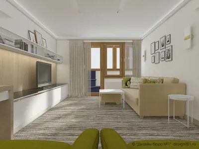Дизайн интерьера двухкомнатной квартиры \"Квартира в панельном доме с  частичной перепланировкой\" | Портал Люкс-Дизайн.RU