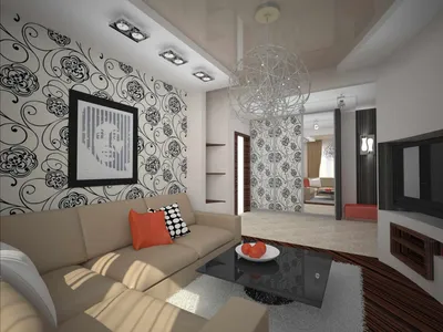 Дизайн - проект гостиной 19 кв.м. в доме п44т | Студия Дениса Серова