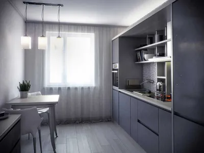 Кухня 8 кв метров: идеи планировки с балконом и холодильником - 35 фото
