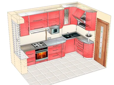 Современный дизайн кухни в квартире цена в Екатеринбурге