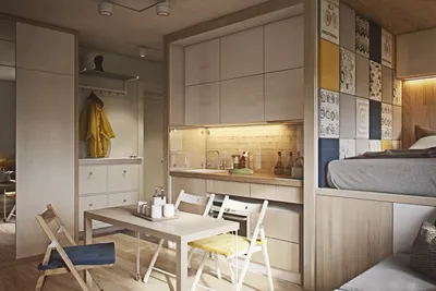 Дизайн кухни со спальным местом | Смотреть 60 идеи на фото бесплатно