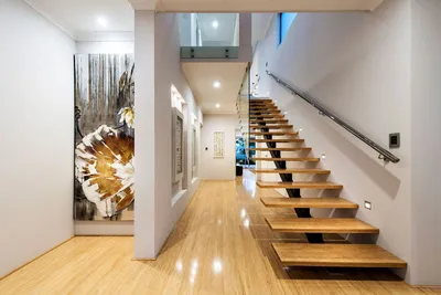 Дизайн лестничного пролета в частном доме - 65 фото