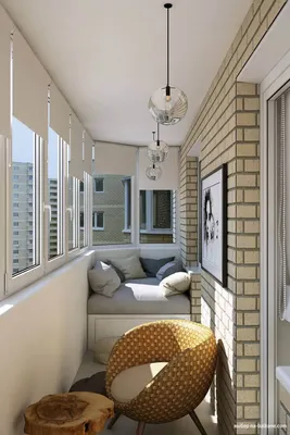 Дизайн балкона в панельном доме [88 фото]