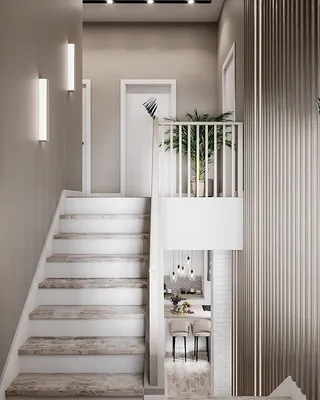 Подготовили лестницу и коридор второго этаже в частном доме от студии  дизайна и визуализации @jeevaa_design @ilya_eremkin_viz… | Декор для комнат  спа, Дом, Дизайн