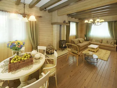 Дизайн интерьера деревянного дома | «Печёный»