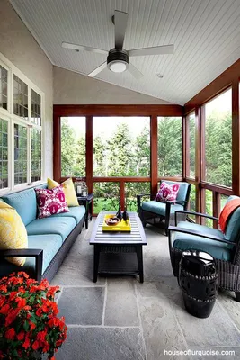 Дизайн веранды в частном доме | Sunroom designs, House with porch, House  design