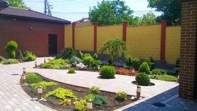 Ландшафтный дизайн двора частного дома- проект