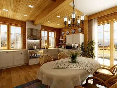 Дизайн гостиной со столовой в частном доме. Фото. Дизайн-проект интерьера