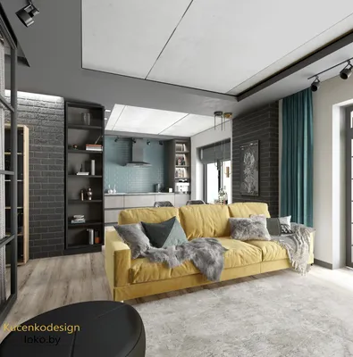 Дизайн квартиры в стиле лофт | LESH — Дизайн интерьера, дизайнеры спб