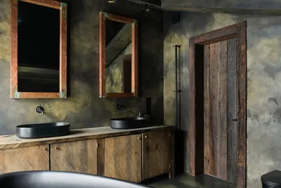 Ванные комнаты в деревянном доме –135 лучших фото-идей дизайна интерьера  ванной | Houzz Россия