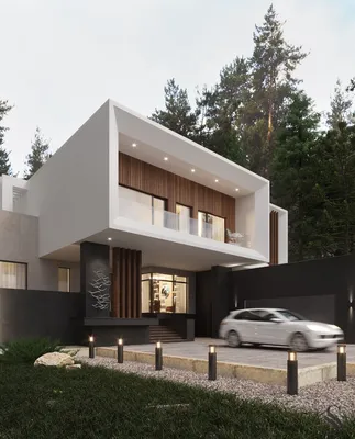 Дизайнерский современный загородный дом…» — создано в Шедевруме