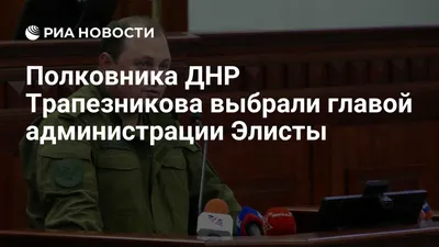 В Народном Совете ДНР представили и.о. Главы ДНР Дмитрия Трапезникова -  Политика - ДАН