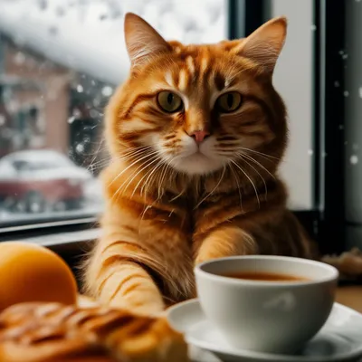 Открытки доброе утро пятница жирный кот поздравляет с пятницей...