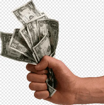 PNG изображение Доллары в руках для свободного использования
