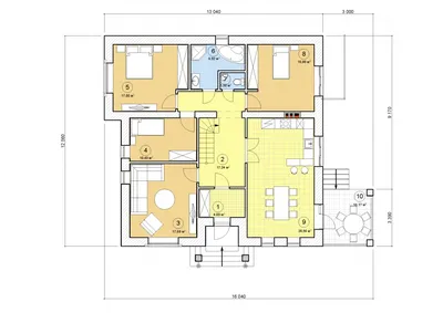 Новый типовой проект одноэтажного дома 100 кв.м. - Инвест Строй