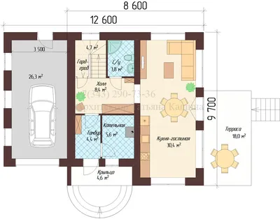Проект: Двухэтажный дом 6 на 8. 72 м2 – цена, характеристики, комплектация