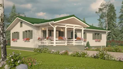 Проект частного дома в стиле американского бунгало с планировкой | homify